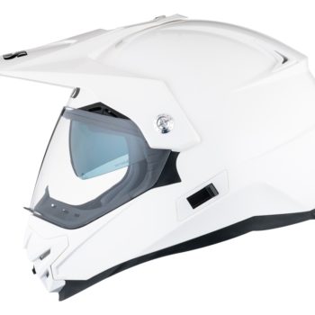 Кроссовый шлем со стеклом  HX207 белый фото 3