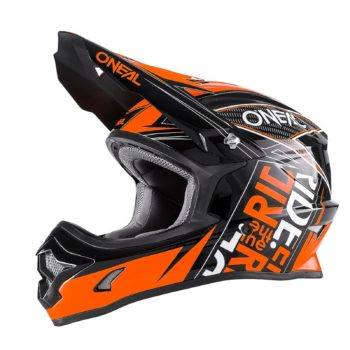 Кроссовый шлем 3Series FUEL чёрно-оранжевый фото 1